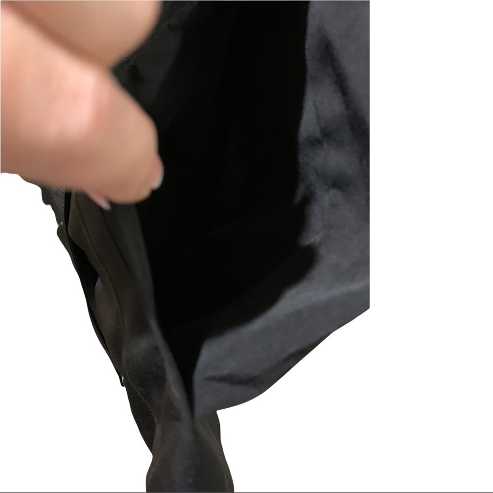 LONDON FOG BLACK FULL BUTTON DOWN  LS INTERIOR LINED TRENCH COAT SIZE MEDIUM - Picture 9 of 16